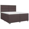 vidaXL Letto box spring con materasso Marrone Scuro 200 x 200 cm