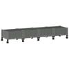 vidaXL Vaso da Giardino con Ruote Grigio Chiaro 160 x 40 x 33 cm PP
