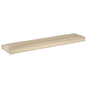 vidaXL Cuscino per pallet Beige 180 x 40 x 8 cm Tessuto Oxford