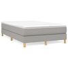 vidaXL Giroletto a Molle con Materasso Grigio Chiaro 120x200cm Tessuto