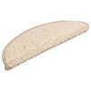vidaXL Tappetini per scale 15 pz 56x17x3 cm Crema Semicircolari