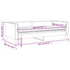vidaXL Divano Letto con Materasso Grigio Scuro 90x200 cm in Tessuto