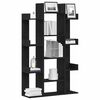 vidaXL Libreria Rovere Nero 86 x 25,5 x 140 cm Legno multistrato