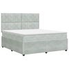 vidaXL Letto box spring con materasso Grigio Chiaro 140 x 190 cm