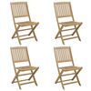 vidaXL Sedie Giardino Pieghevoli 4 pz 44x50x88cm Legno Massello Acacia