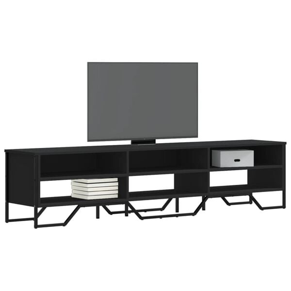 vidaXL Mobile Porta TV Nero 180x34x41 cm in Legno Multistrato