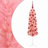 vidaXL Albero di Natale artificiale sottile con palline 150 cm 150 LED