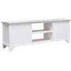 vidaXL Mobile Porta TV Bianco e Grigio 108x30x40 cm Legno di Paulownia