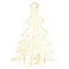 vidaXL Figura Albero Natale Pieghevole con LED Bianco Caldo 87x87x93cm