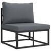 vidaXL Mobili da Esterno Metallo Nero e antracite 70 x 71,5 x 71 cm