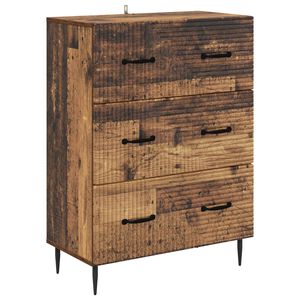 vidaXL Mobile con Cassetti Legno antico 66 x 34,5 x 89,5 cm