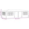 vidaXL Gazebo Professionale con Pareti 4x9 m Blu 90 g/m²