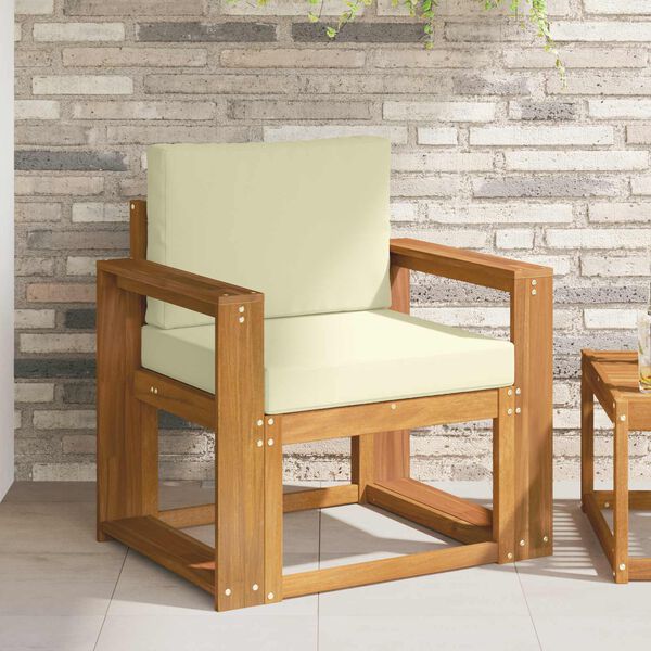 vidaXL Divano da esterno Legno di Acacia Massello e Poliestere