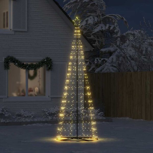 vidaXL Albero di Natale a LED 550 LED Bianco Caldo 300 cm