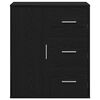 vidaXL Credenza Rovere Nero 60 x 31 x 70 cm Legno multistrato