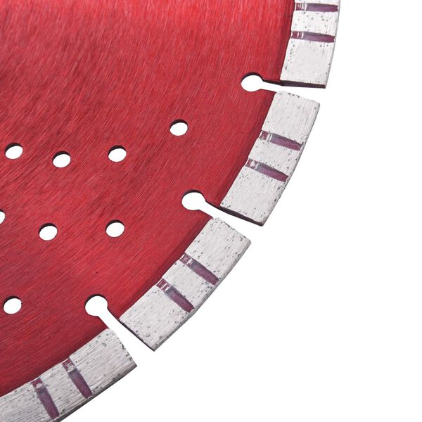 vidaXL Disco da Taglio Diamantato con Turbo e Fori in Acciaio 350 mm