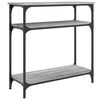 vidaXL Tavolino Consolle Grigio Sonoma 75x29x75cm in Legno Multistrato