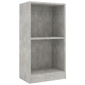 vidaXL Libreria Grigio Cemento 40x24x75 cm in Legno Multistrato