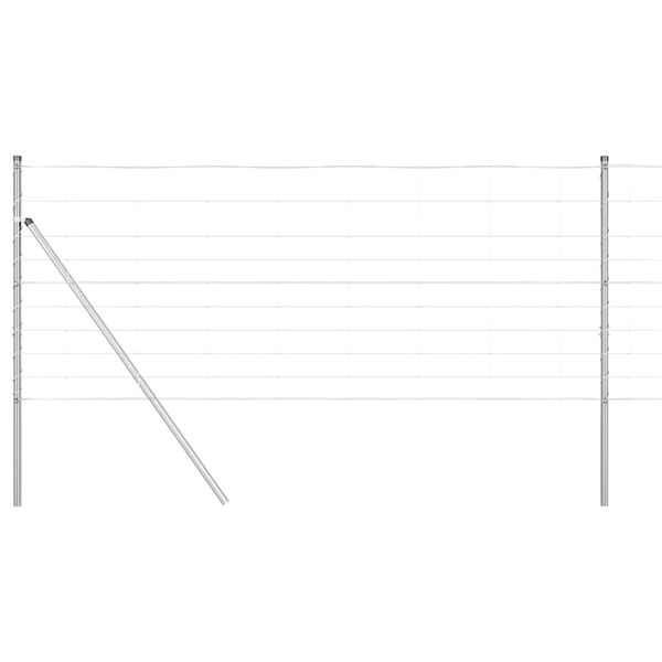 vidaXL Palo della recinzione Zincato 25 x 1 m Acciaio