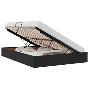 vidaXL Letto con Contenitore Nero 135 x 190 cm Velluto