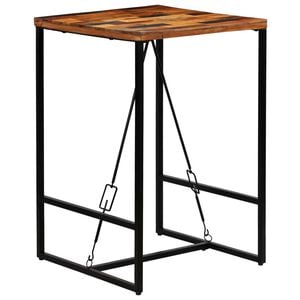 vidaXL Tavolino da Bar in Legno Massello di Recupero 70x70x106cm