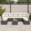 vidaXL Set Divano da Giardino 8 pcs Nero e bianco