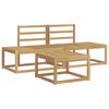 vidaXL Set di divani da esterno 3 pcs Bianco Legno di Acacia Massello