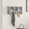vidaXL Appendiabiti a muro Grigio cemento 50 x 16 x 26 cm