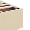 vidaXL Letto con Contenitore con testiera Crema 140 x 190 cm Tessuto