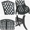 vidaXL Set da Pranzo per Giardino 7 pcs Nero Alluminio