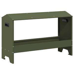 vidaXL Mangiatoia per polli Verde oliva 81 x 32 x 53,5 cm