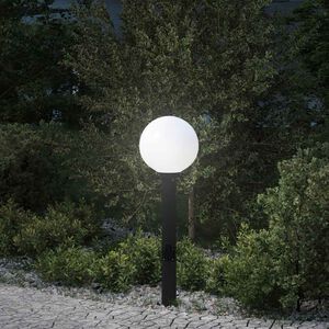 vidaXL Lampada a paletto con presa elettrica 80 cm Nera IP44