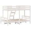vidaXL Letto a Castello 90x200/120x200cm Bianco Legno Massello di Pino