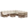 vidaXL Set Divano da Giardino 12 pcs Beige polyrattan