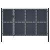 vidaXL Cancello da Giardino in Acciaio 350x150 cm Antracite