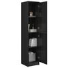 vidaXL Highboard Rovere nero 35 x 39 x 168 cm Legno multistrato