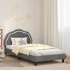vidaXL Struttura letto bambini con testata Grigio scuro 90 x 200 cm