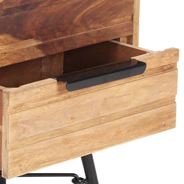 vidaXL Comodino 40x30x50 cm in Legno Massello di Acacia