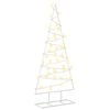 vidaXL Albero di Natale in metallo KUOPIO 90 cm Bianco caldo Acciaio