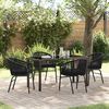 vidaXL Set da Pranzo per Giardino 5 pcs Nero