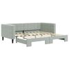 vidaXL Divano Letto con Letto Estraibile Grigio Chiaro 90x190 Velluto