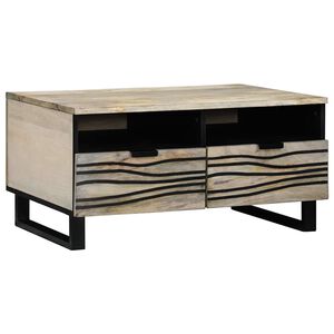 vidaXL Tavolino da salotto con cassetto Beige e Nero 80 x 54 x 40 cm