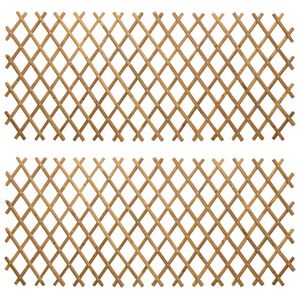 vidaXL Recinto Trellis Espandibile 2 pcs Marrone Chiaro 100 x 105 cm