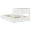 vidaXL Letto con Contenitore Bianco 140 x 190 cm Legno multistrato