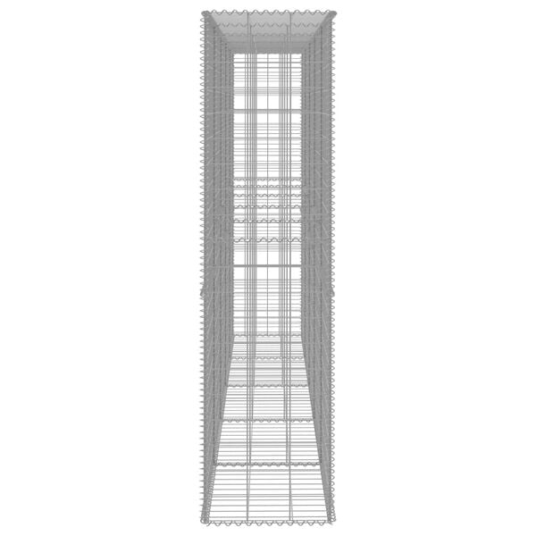 vidaXL Gabbione con Copertura in Acciaio Zincato 300x50x200 cm