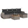 vidaXL Set Divano da Giardino 6 pz con Cuscini Grigio in Polyrattan