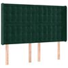 vidaXL Testiera ad Orecchio Verde Scuro 147x23x118/128cm in Velluto