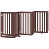 vidaXL Cancello Cani Porta Pieghevole Marrone 6 Pannelli 300cm Pioppo