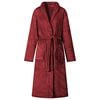 vidaXL Accappatoio senza Cappuccio Rosso Bordeaux l Flanella