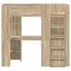 vidaXL Struttura letto a castello con scrivania Rovere Sonoma